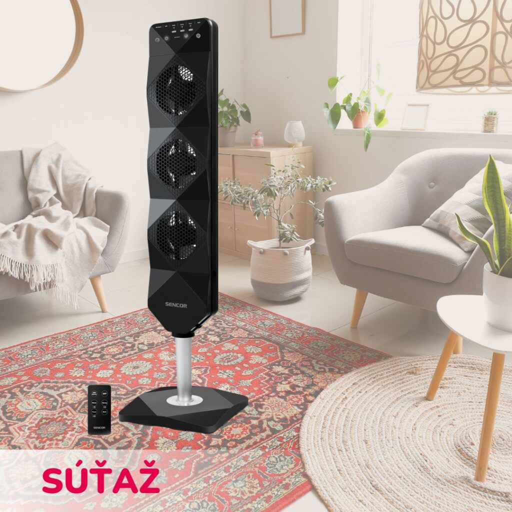 Súťaž o stojanový ventilátor SENCOR SFN 5040BL