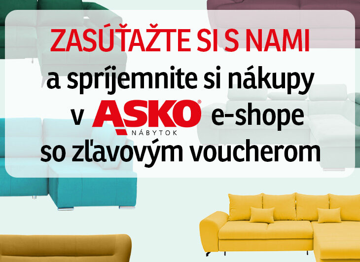 Súťaž s ASKO - NÁBYTOK o 3 vouchre do e-shopu