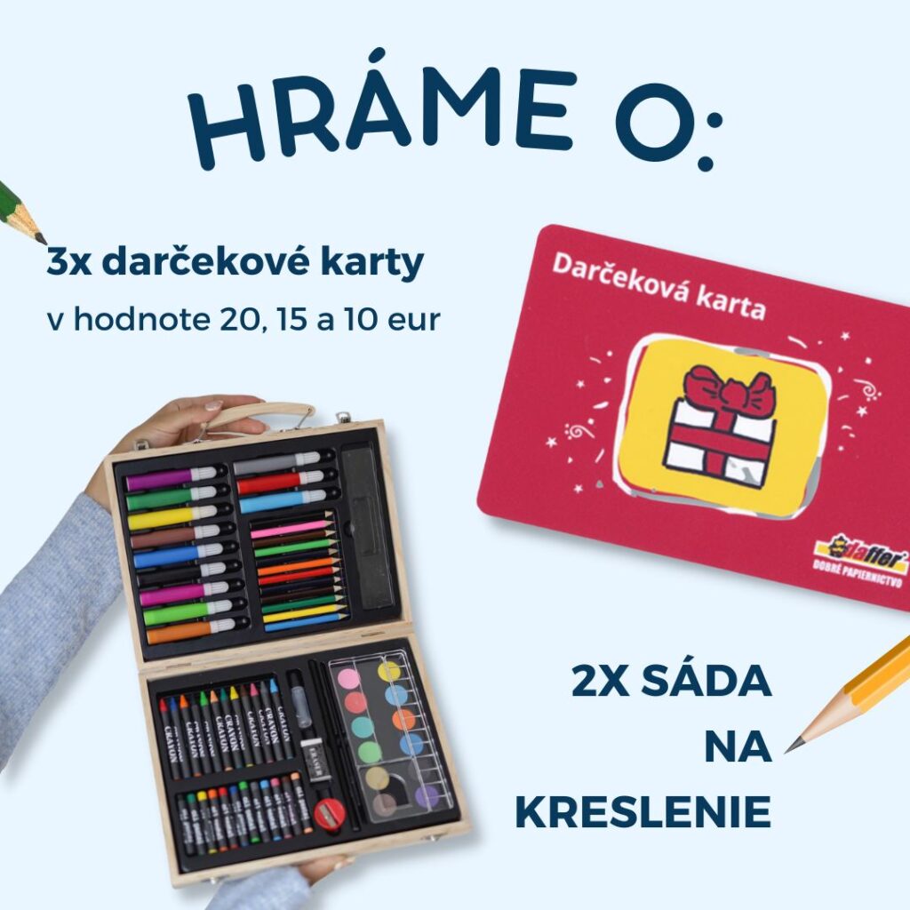 Súťaž o 3 darčekové karty na školské potreby Daffer