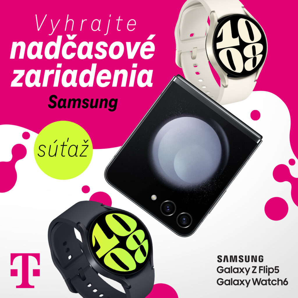 Súťaž o Samsung Galaxy Z Flip 5 a hodinky Samsung Galaxy Watch6
