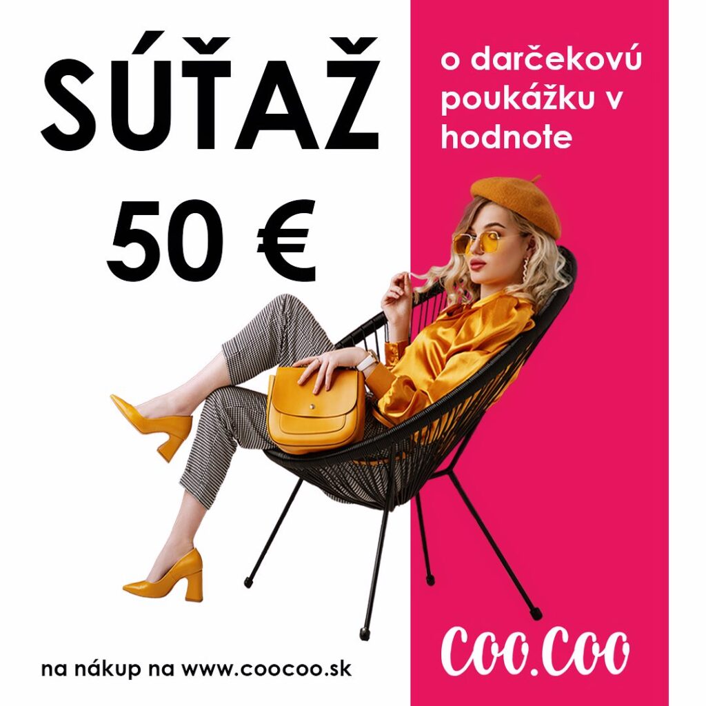 Súťaž o 50 € poukážku na nákup v e-shope coocoo.sk