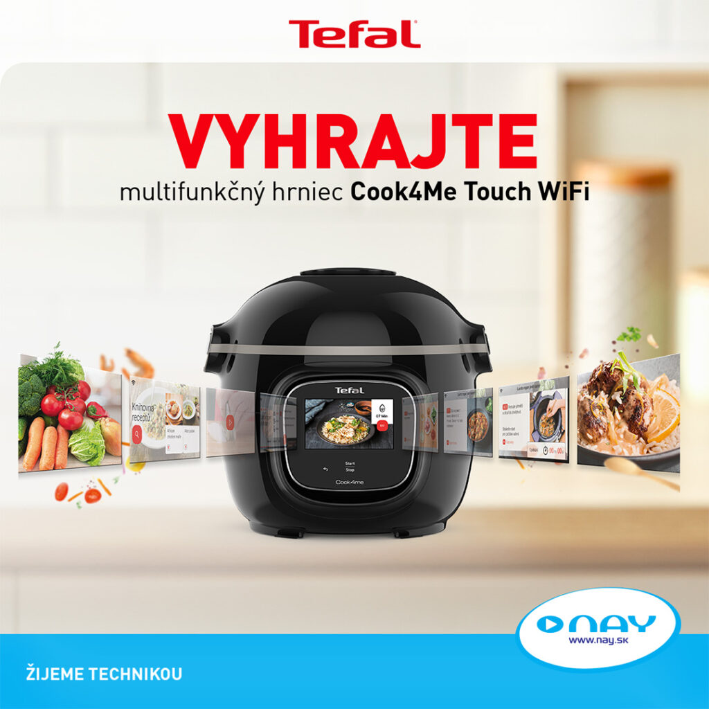 Súťaž o multifunkčný tlakový hrniec Tefal Cook4Me Touch WiFi