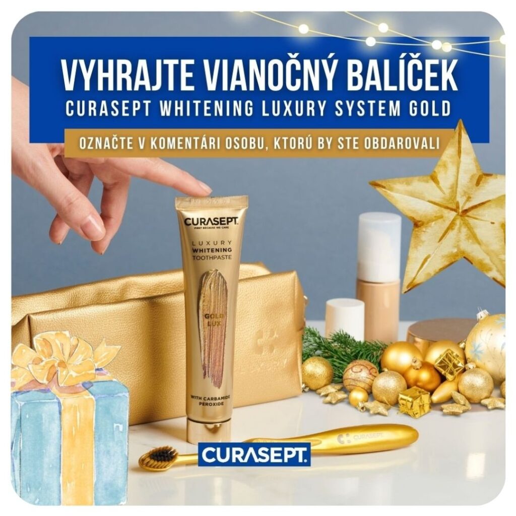 Súťaž o vianočný balíček CURASEPT WHITENING LUXURY SYSTEM GOLD