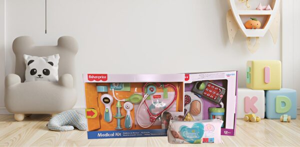 Vyhraj hračky Fisher Price a obrúsky Pampers