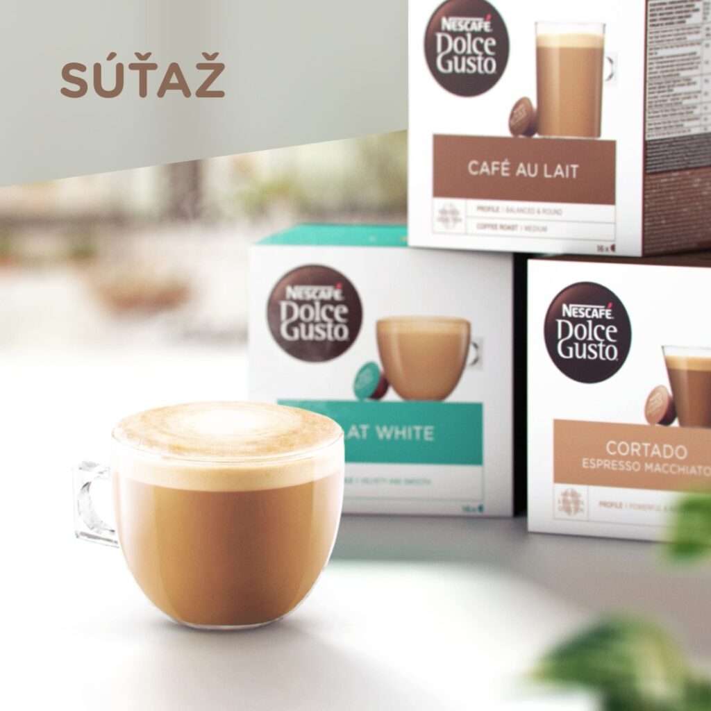 Súťaž o 3 balenia kapsúl NESCAFÉ Dolce Gusto