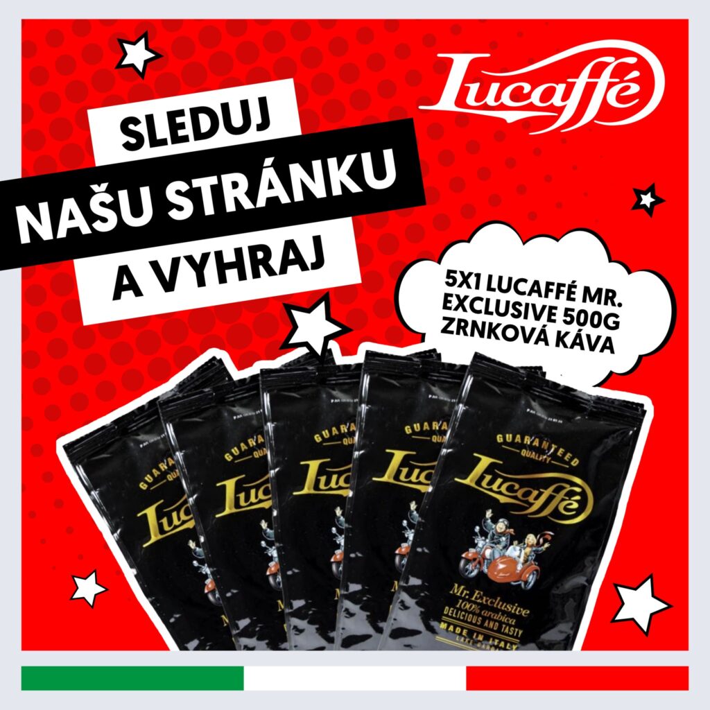 Súťaž o 5x Pražená zrnková káva Lucaffé Mr. Exclusive