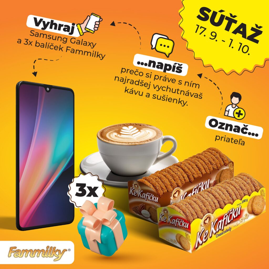 Sťaž o nový Samsung Galaxy a 3 balíčky produktov značky Fammilky