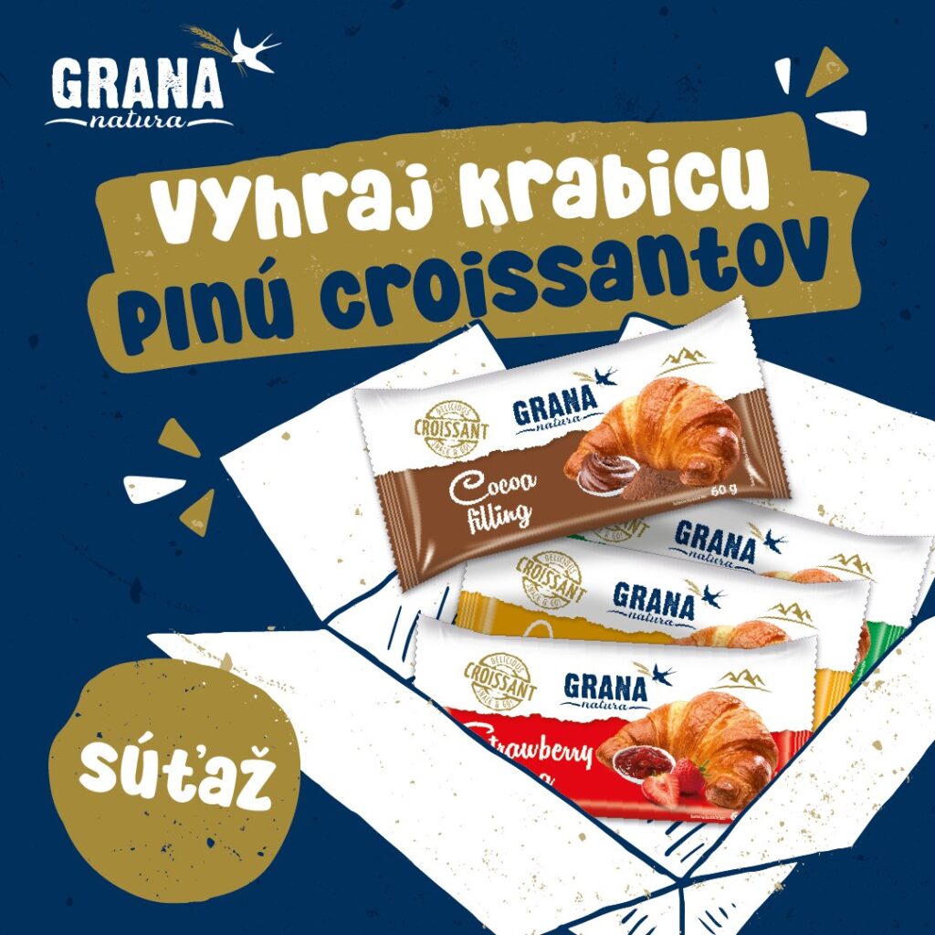 Súťaž o plnú krabicu croissantov od Grana Natura vo svojej obľúbenej príchuti