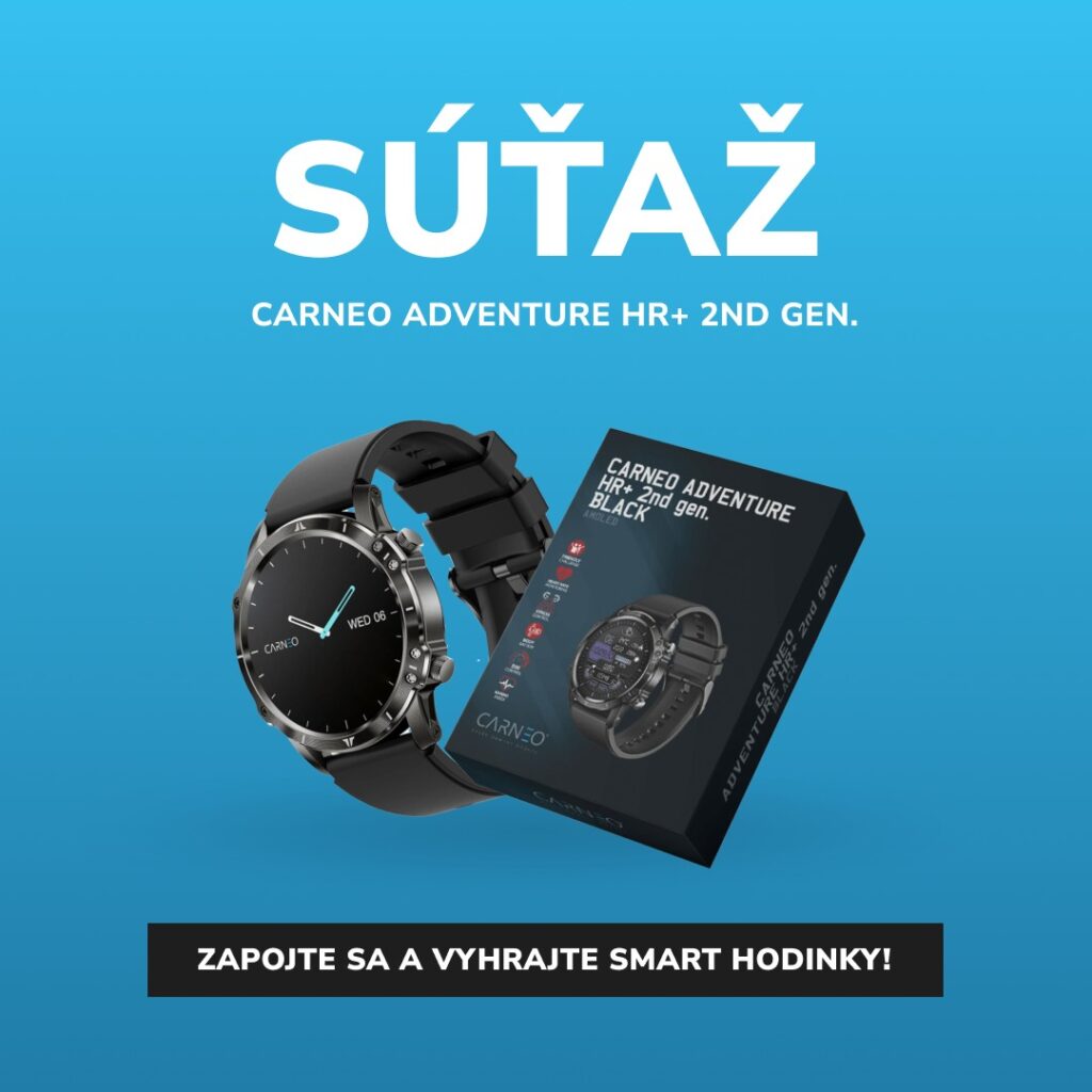 Súťaž o smart hodinky Carneo Adventure HR+ 2nd gen