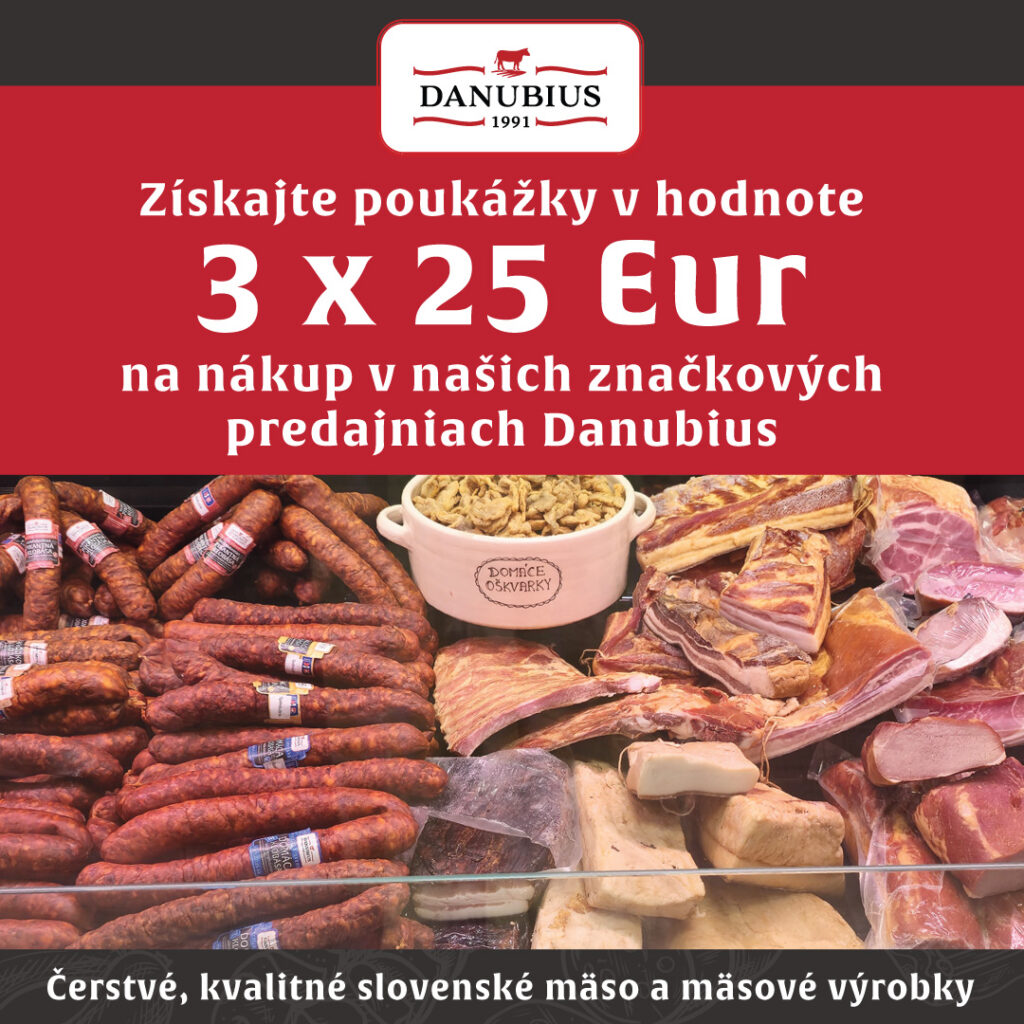 Súťaž o 3 poukážky na nákup v značkových predajniach Danubius v cene 25 Eur