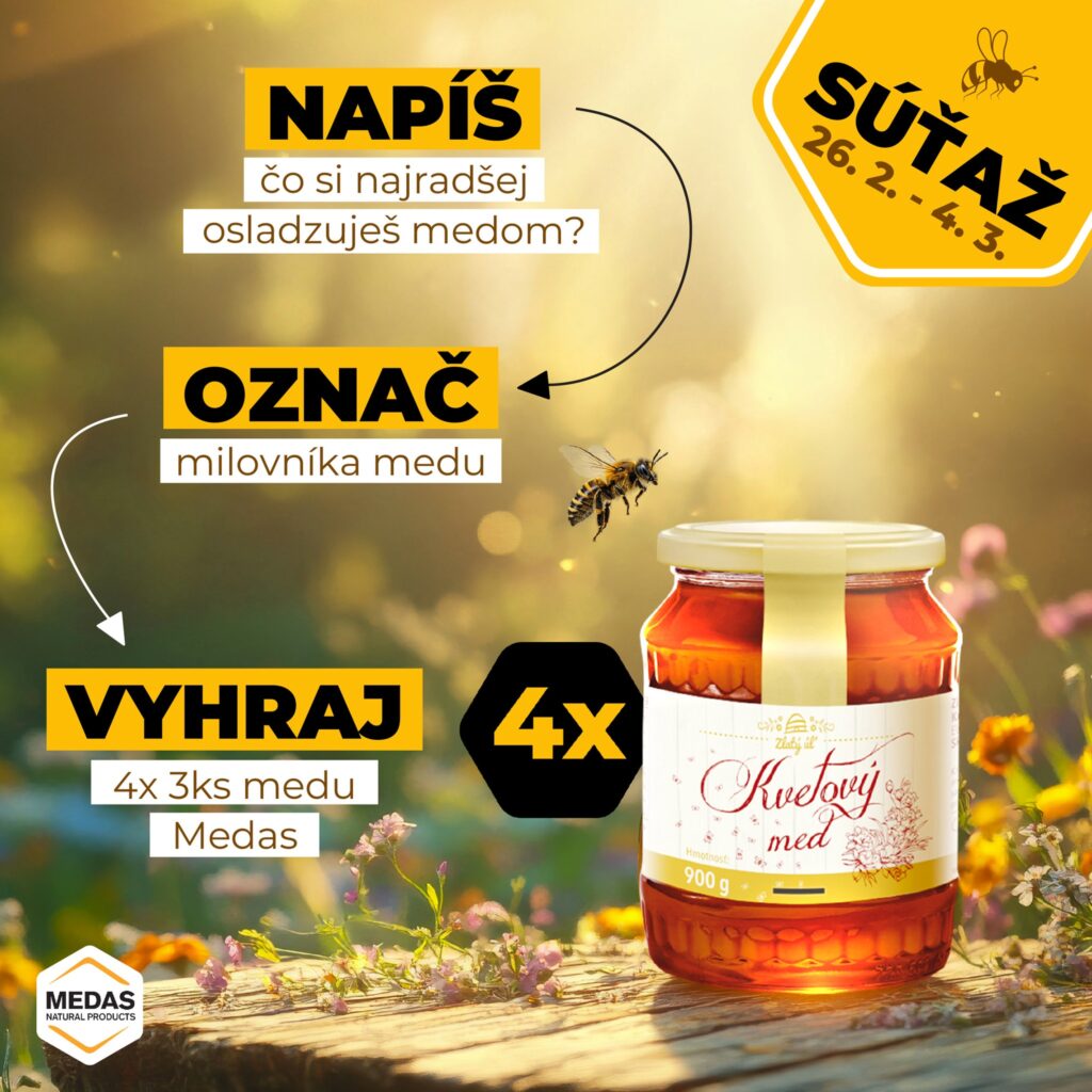 Súťaž o 3 poháre Kvetového medu od Medas