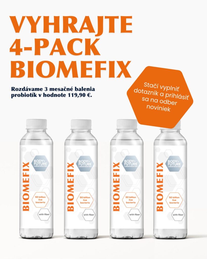 Súťaž o jeden z troch 4-packov tekutých probiotík BIOMEFIX