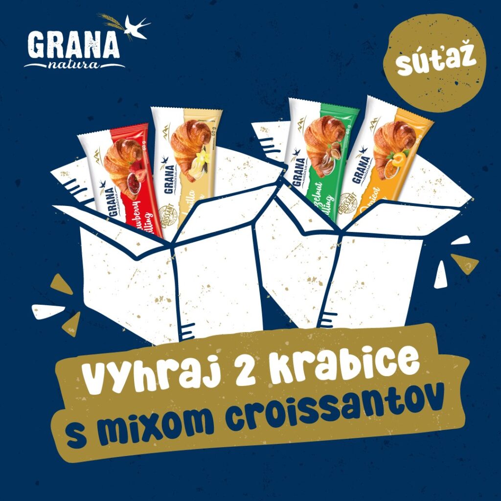 Súťaž o zásobu croissantov GRANA s mixom rôznych príchutí