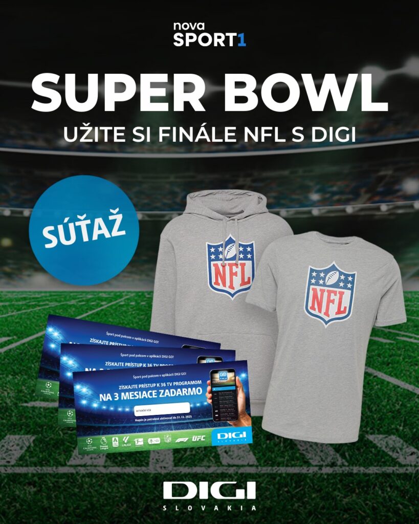 Užite si SUPER BOWL 2025 s DIG a vyhrajte skvelé ceny
