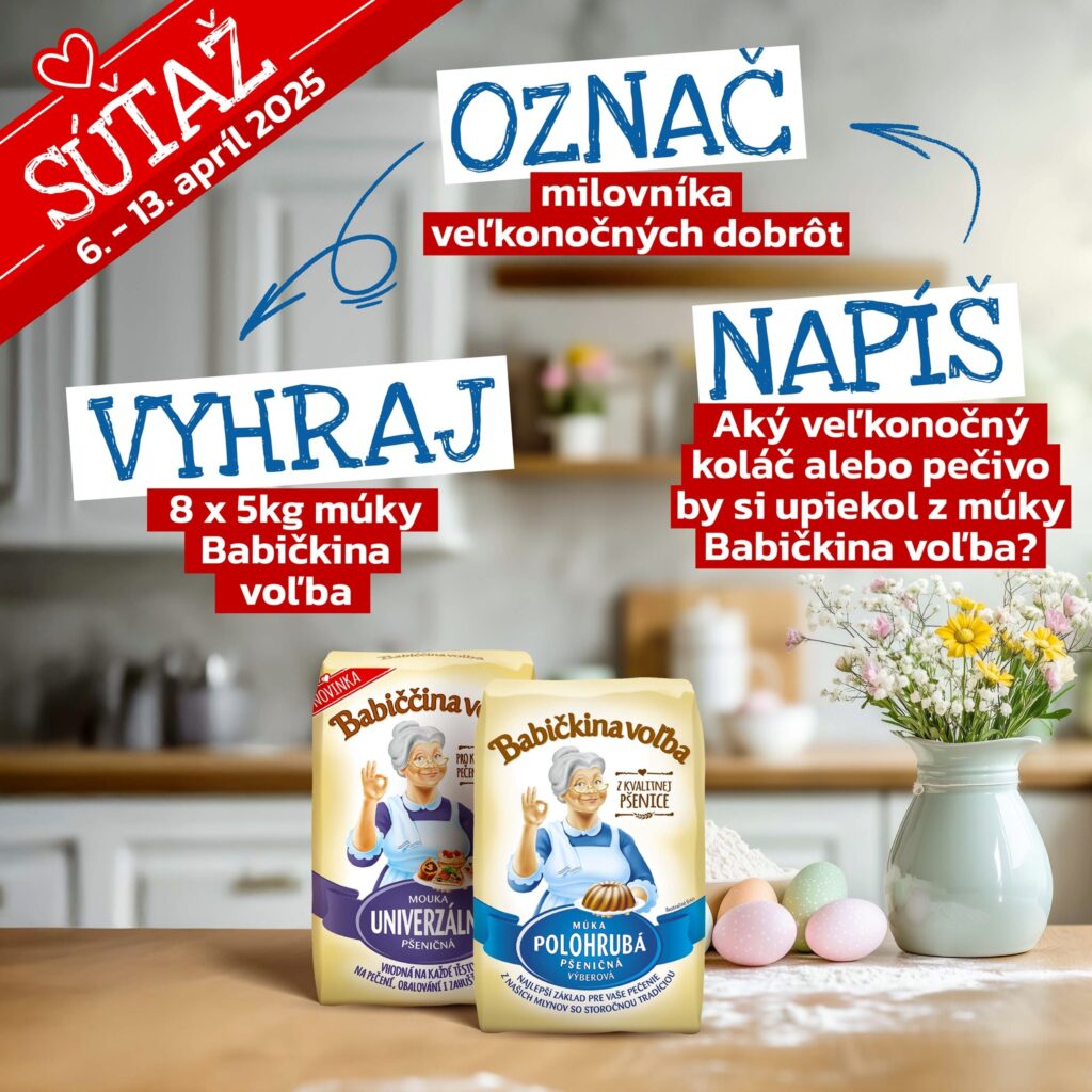 Hrajte s MILK-AGROM o 8 balíčkov múky Babičkina voľba