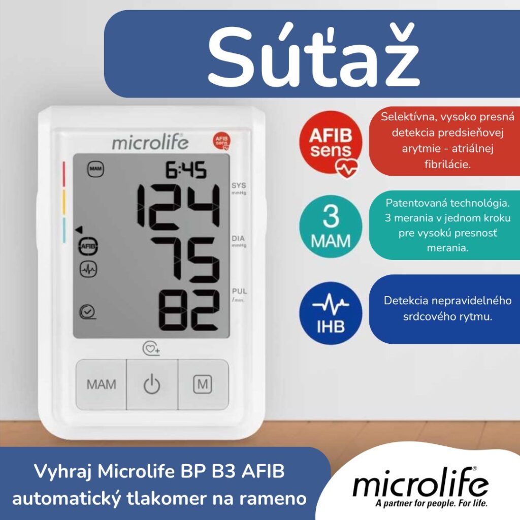 Súťažo automatický tlakomer Microlife BP B3 AFIB