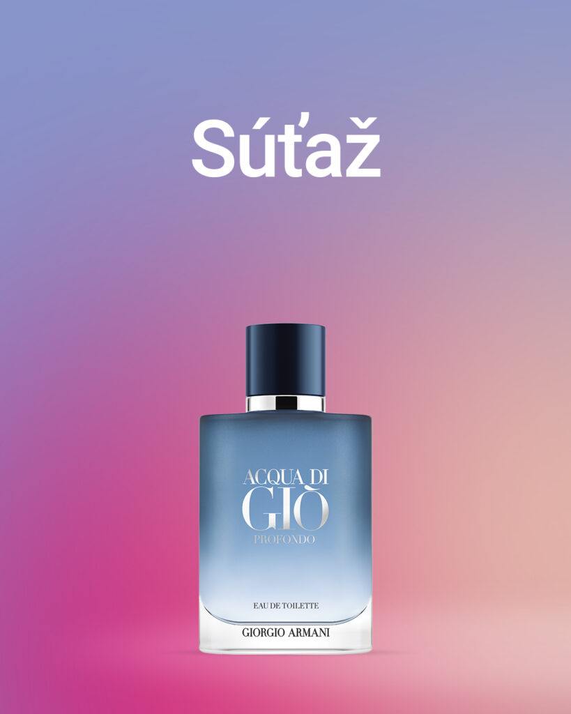 Súťaž o novú toaletnú vodu Armani Acqua di Giò Profondo