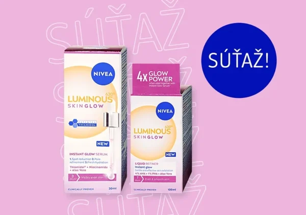 Súťaž o 10 balíčkov s novinkami NIVEA Luminous Glow
