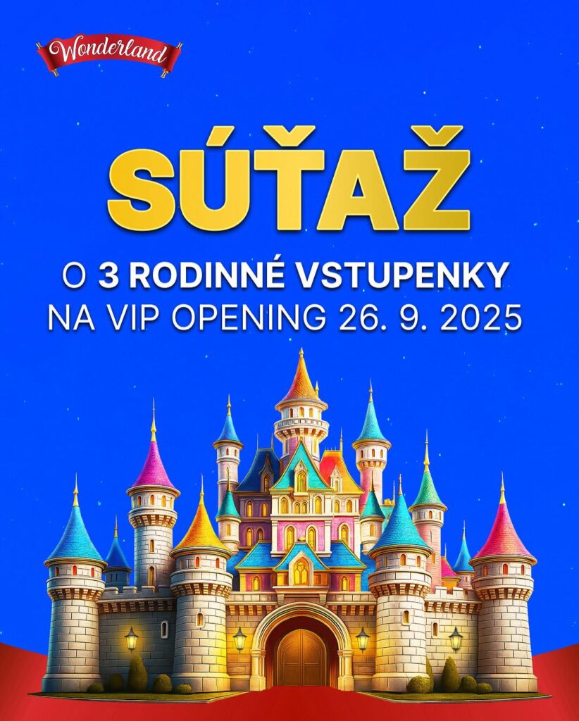 Súťaž o 3 rodinné VIP vstupenky do zábavného parku Wonderland