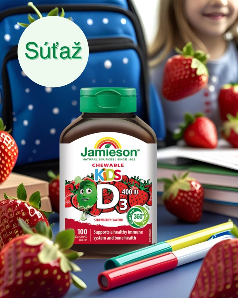 Súťaž o 5 balení Jamieson Vitamín D3 Kids 400 IU