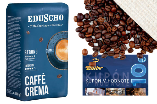Súťaž o balíček s kávou EDUSCHO Crema Strong a darčekovú kartu