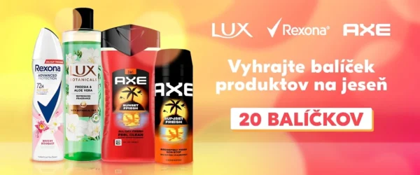 Súťaž so zn. Axe, Rexona a Lux o 20 darčekových balíčkov