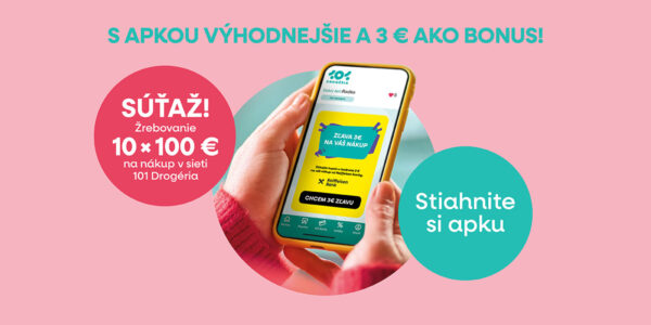 Súťaž o 10x poukážku v hodnote 100 € na nákup v 101 Drogéria