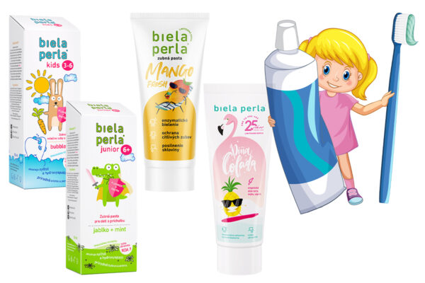 Súťaž o detské zubné pasty značky biela perla® s omaľovánkou