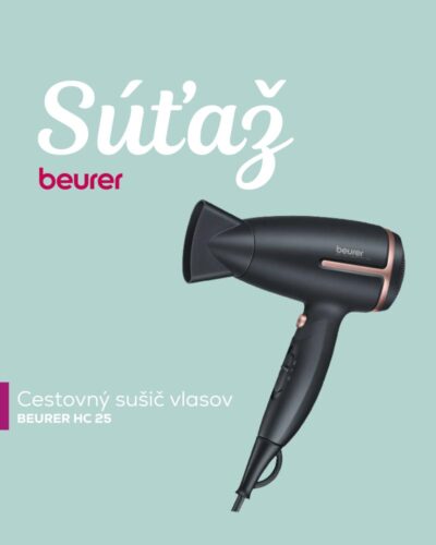 Súťaž o cestovný sušič vlasov BEURER HC 25